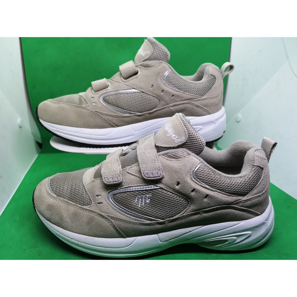 MacGregor Athletic Shoe Sneaker Men Size 7.5 Wide Leather Comfort Easy On